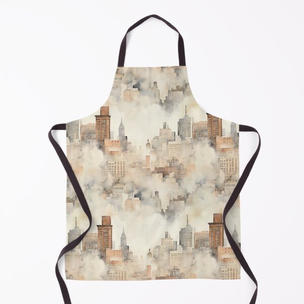 Item preview, Watercolor City Skyline Landscape Patterns designed and sold by Mandie Kuo.