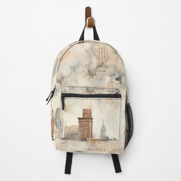 Item preview, Watercolor City Skyline Landscape Patterns designed and sold by Mandie Kuo.