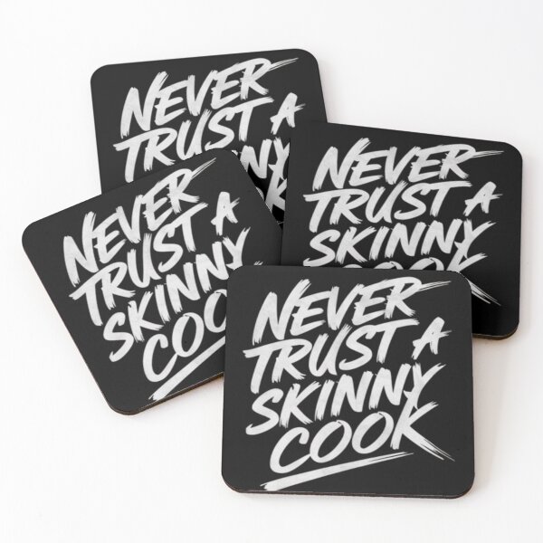 Item preview, "Never Trust a Skinny Cook" Brush-Stroke T-Shirt designed and sold by MerchMasterPL.