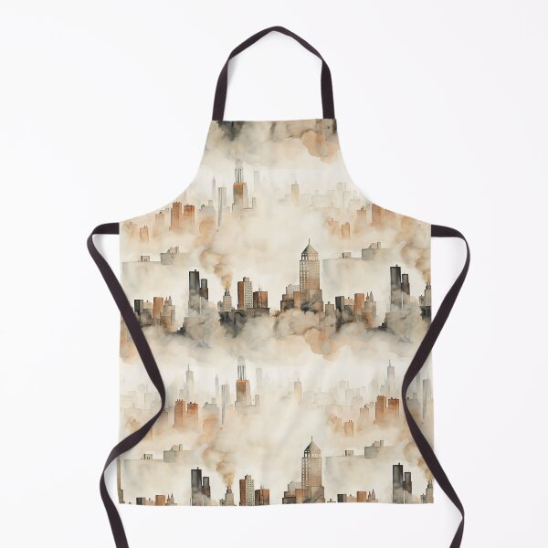 Item preview, Watercolor City Skyline Landscape Patterns designed and sold by Mandie Kuo.
