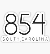 SOUTH CAROLINA 854 • BLACK Sticker