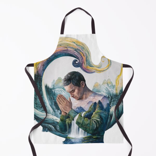 Item preview, Man Worshiping Yahuah - Prayer Praise - Christian Hebrew Watercolor designed and sold by Narrow-Path.