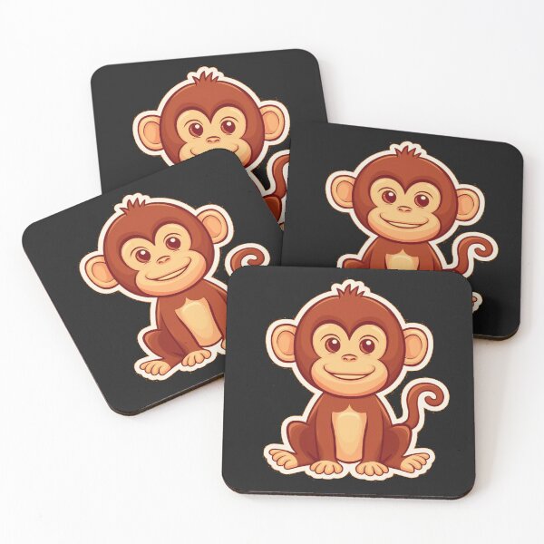 Item preview, Small cute funny monkey designed and sold by AnimalsDH305.