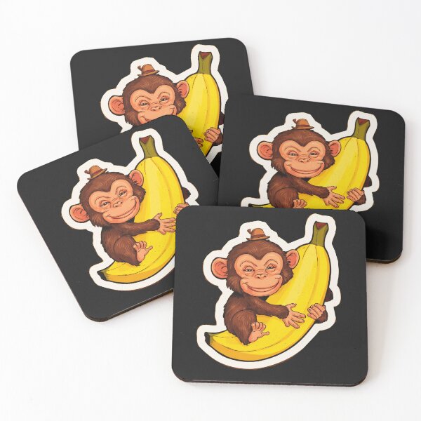 Item preview, Small cute funny monkey designed and sold by AnimalsDH305.