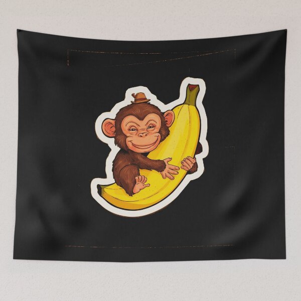Item preview, Small cute funny monkey designed and sold by AnimalsDH305.