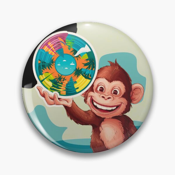 Item preview, Small cute funny monkey designed and sold by AnimalsDH305.