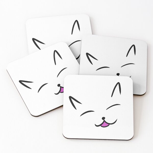 Item preview, Simplistic cat drawing of happy cat face smiling designed and sold by kitty-kingdom.
