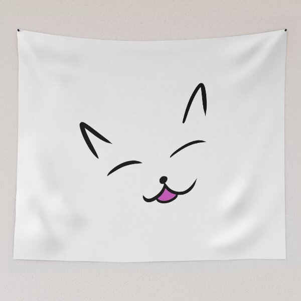 Item preview, Simplistic cat drawing of happy cat face smiling designed and sold by kitty-kingdom.