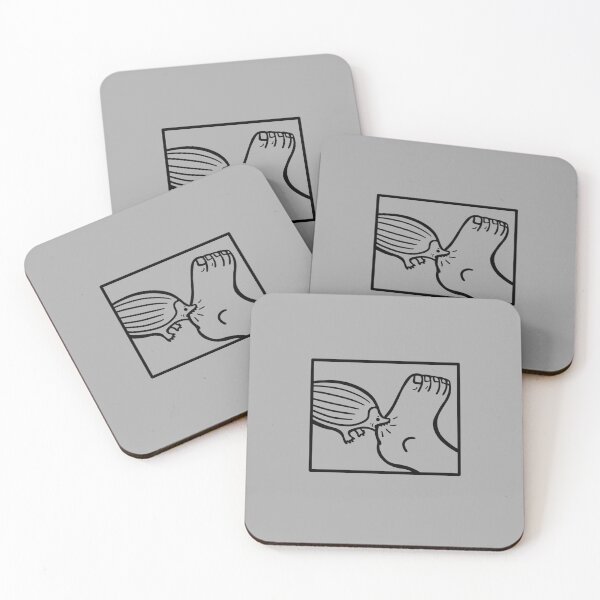 Item preview, A hedgehog and a foot Minimal art of a funny short situation designed and sold by martodesign.