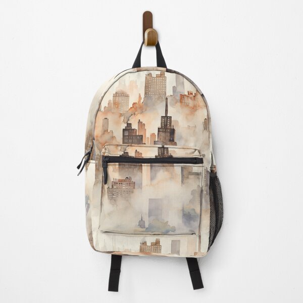 Item preview, Watercolor City Skyline Landscape Patterns designed and sold by Mandie Kuo.