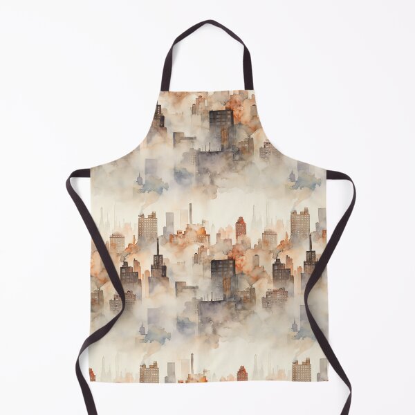 Item preview, Watercolor City Skyline Landscape Patterns designed and sold by Mandie Kuo.