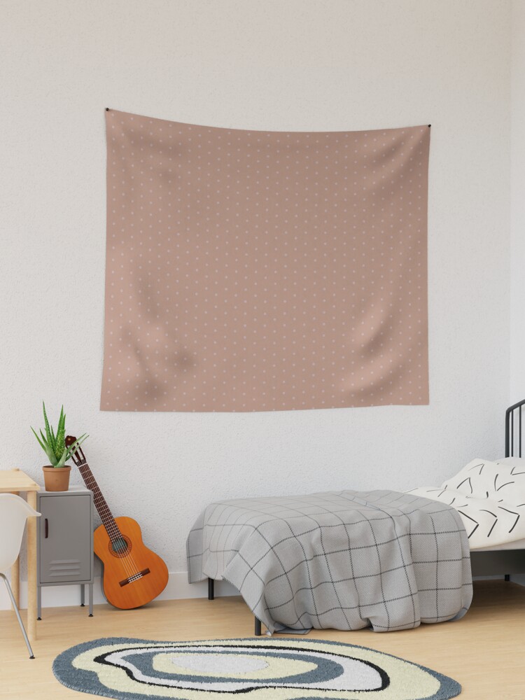 Tapestry, Geometric Warm Neutrals Burnished Lilac Polka Dots On Tuscany designed and sold by Triplicate Limited