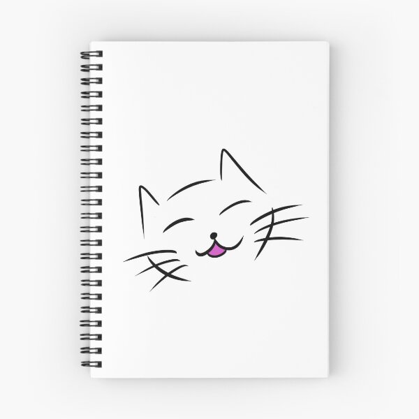 Item preview, Simplistic cat drawing of happy cat face smiling designed and sold by kitty-kingdom.