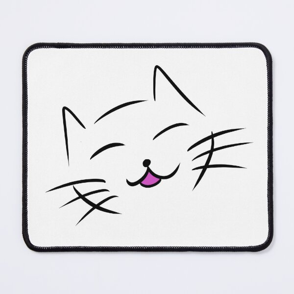 Item preview, Simplistic cat drawing of happy cat face smiling designed and sold by kitty-kingdom.