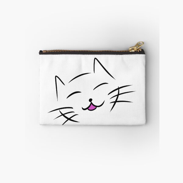 Item preview, Simplistic cat drawing of happy cat face smiling designed and sold by kitty-kingdom.
