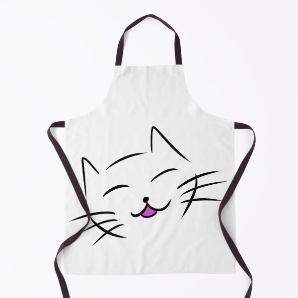 Item preview, Simplistic cat drawing of happy cat face smiling designed and sold by kitty-kingdom.