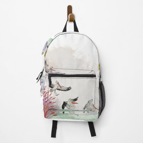 Item preview, Pelican's lake landscape illustration designed and sold by the little fennec.