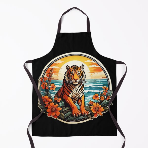 Item preview, Bengal Tiger by The Ocean with Hawaiian Orchids designed and sold by NautiChic.