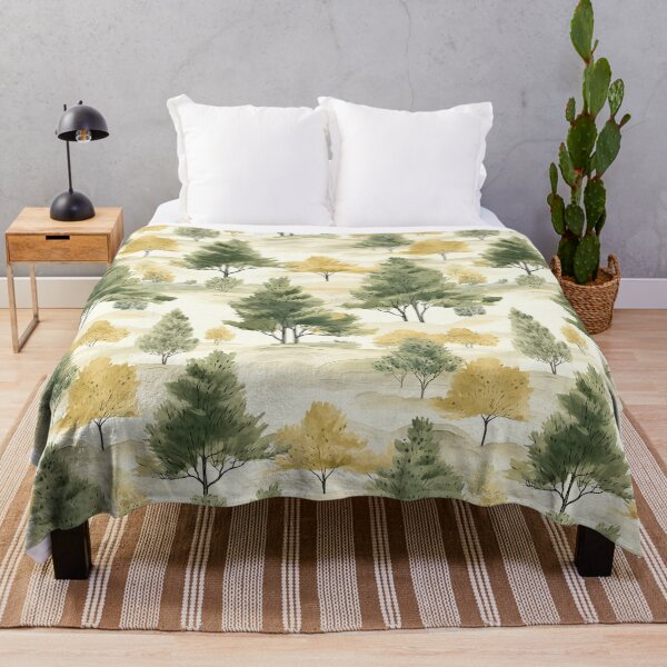 Item preview, Watercolor Forest Tree Nature Landscape Patterns designed and sold by Mandie Kuo.