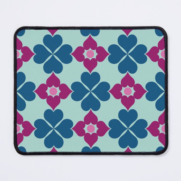 Item preview, Retro Modern Boho Floral Pattern in Dark Blue, Berry and Pink designed and sold by scome.