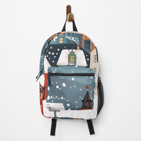 Item preview, Scandinavian winter landscape in folklore style, Christmas and snow designed and sold by NordicArtPrint.