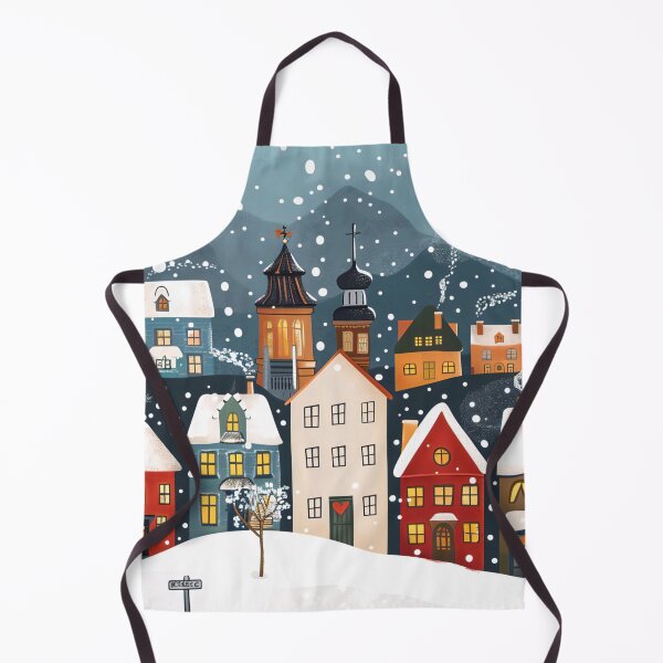 Item preview, Scandinavian winter landscape in folklore style, Christmas and snow designed and sold by NordicArtPrint.