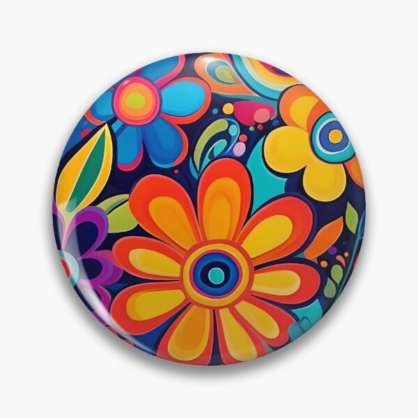 Item preview, Flower Power Colourful Floral Pattern designed and sold by druidwolfart.