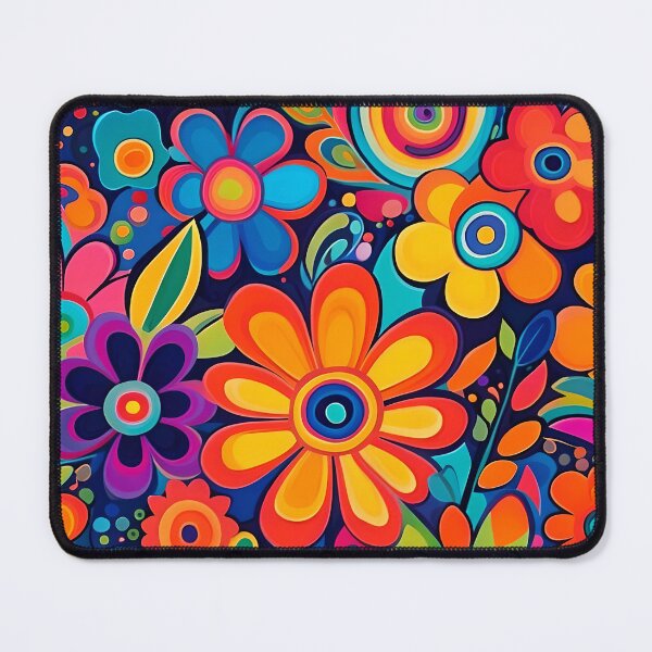 Item preview, Flower Power Colourful Floral Pattern designed and sold by druidwolfart.
