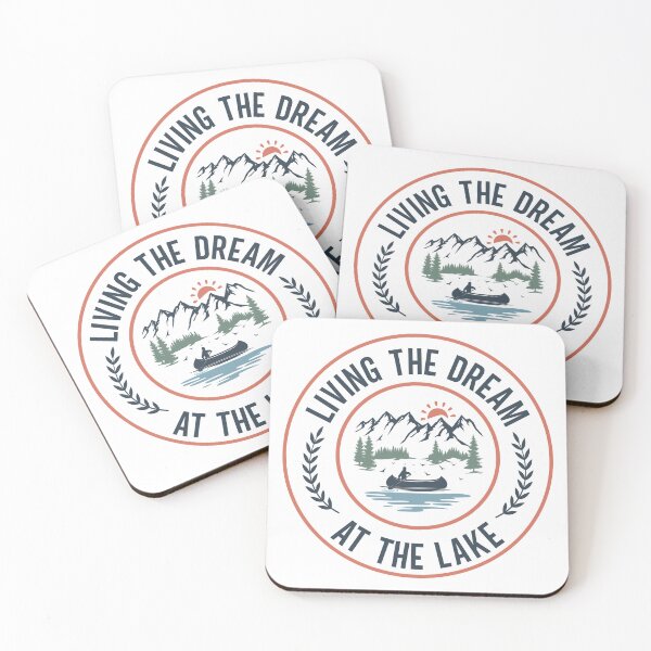 Item preview, Slogan "Living the Dream at the Lake" designed and sold by nesxdan.