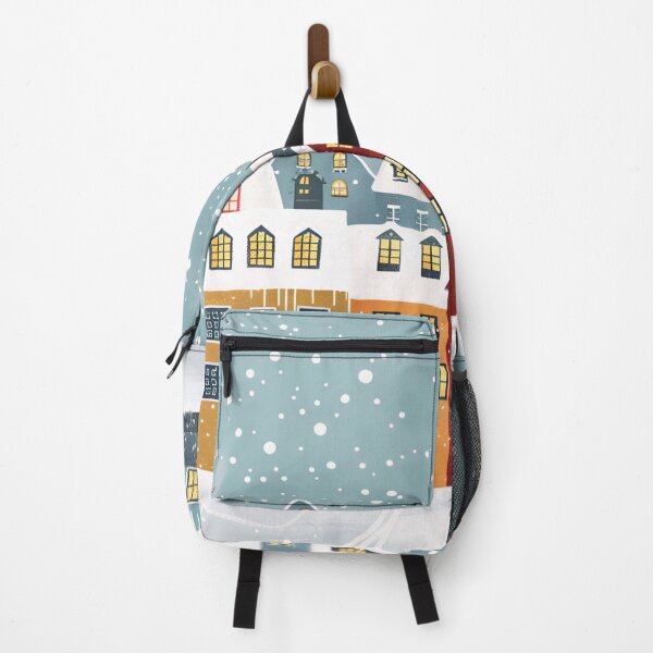 Item preview, Scandinavian winter landscape in folklore style, Christmas and snow designed and sold by NordicArtPrint.