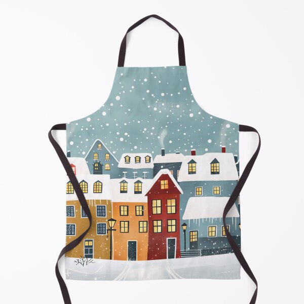 Item preview, Scandinavian winter landscape in folklore style, Christmas and snow designed and sold by NordicArtPrint.