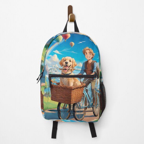 Item preview, A Boy and a Dog Riding Bicycle in Fantasy World designed and sold by MyDearLion.
