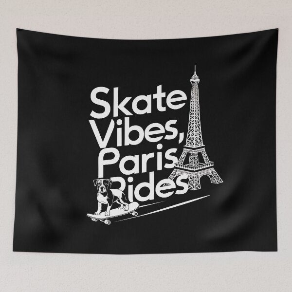 Item preview, "Skate Vibes, Paris Rides" Olympic Skateboarding T-Shirt designed and sold by AI-volution.