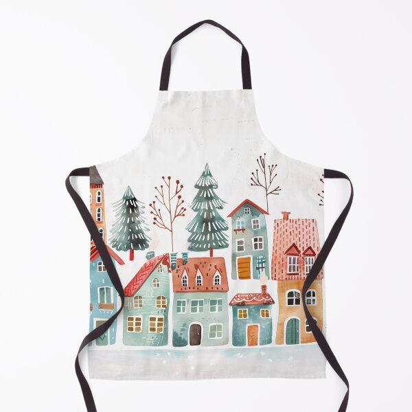 Item preview, Scandinavian winter landscape with snow in folklore style, Christmas designed and sold by NordicArtPrint.