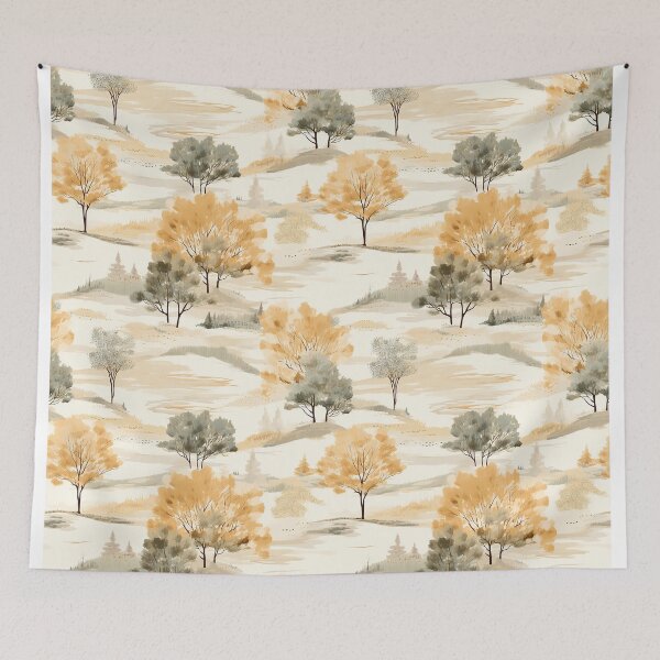 Item preview, Watercolor Forest Tree Nature Landscape Patterns designed and sold by Mandie Kuo.