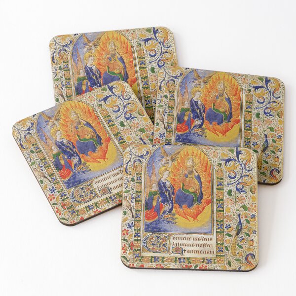 Item preview, Coronation of the Virgin Mary: French Illuminated Manuscript 15th Century designed and sold by AnimaliaStar.
