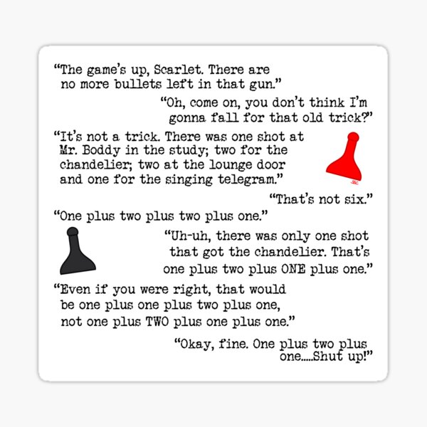 Item preview, Clue One Plus Quote designed and sold by SpectreSparkC.