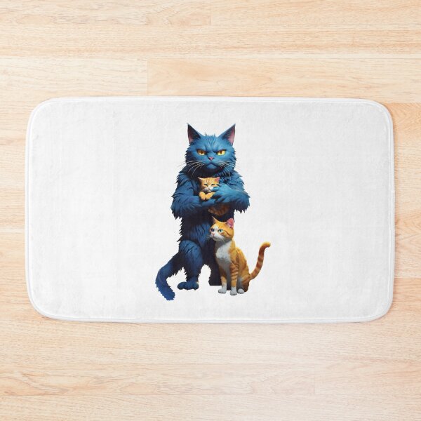 Item preview, Big blue cat protects family designed and sold by MadinaFatt.