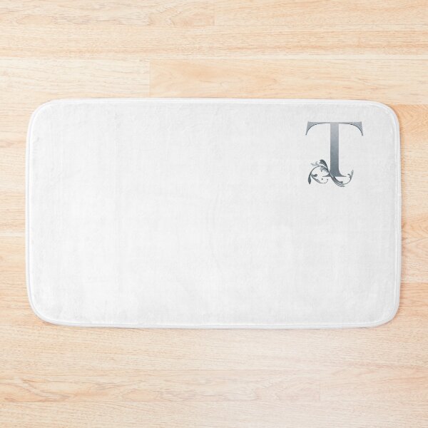 Item preview, Luxury Floral Monogram T: Elegant Grey and Silver Typography designed and sold by Fil4.