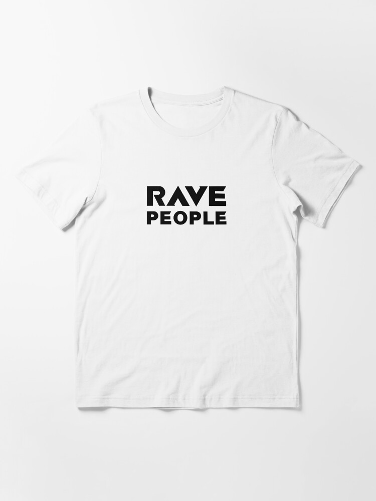 Thumbnail 3 of 7, Essential T-Shirt, Rave People (black) designed and sold by MinimalTouch.
