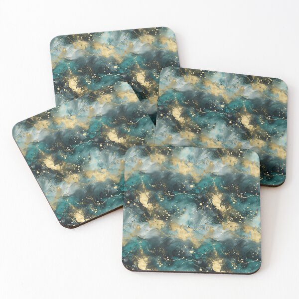 Item preview, Watercolor Golden Splashes Painting Patterns designed and sold by Mandie Kuo.