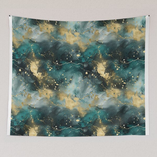 Item preview, Watercolor Golden Splashes Painting Patterns designed and sold by Mandie Kuo.