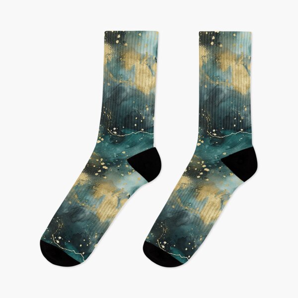 Item preview, Watercolor Golden Splashes Painting Patterns designed and sold by Mandie Kuo.