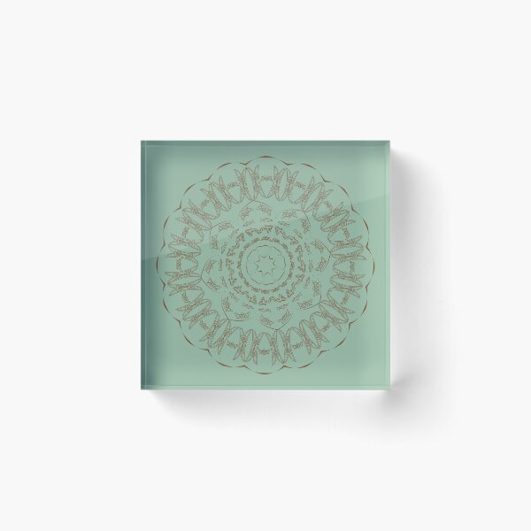 Pictish Symbol Inspired Mandala Acrylic Block