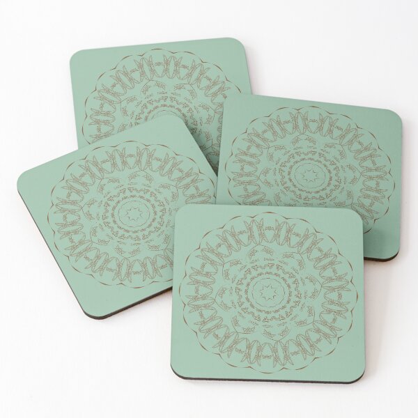 Pictish Symbol Inspired Mandala Coasters (Set of 4)