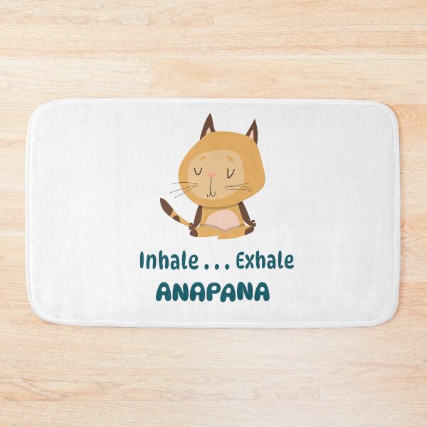 Item preview, Anapana Cat Meditating Inhale Exhale designed and sold by GraTEEtude.
