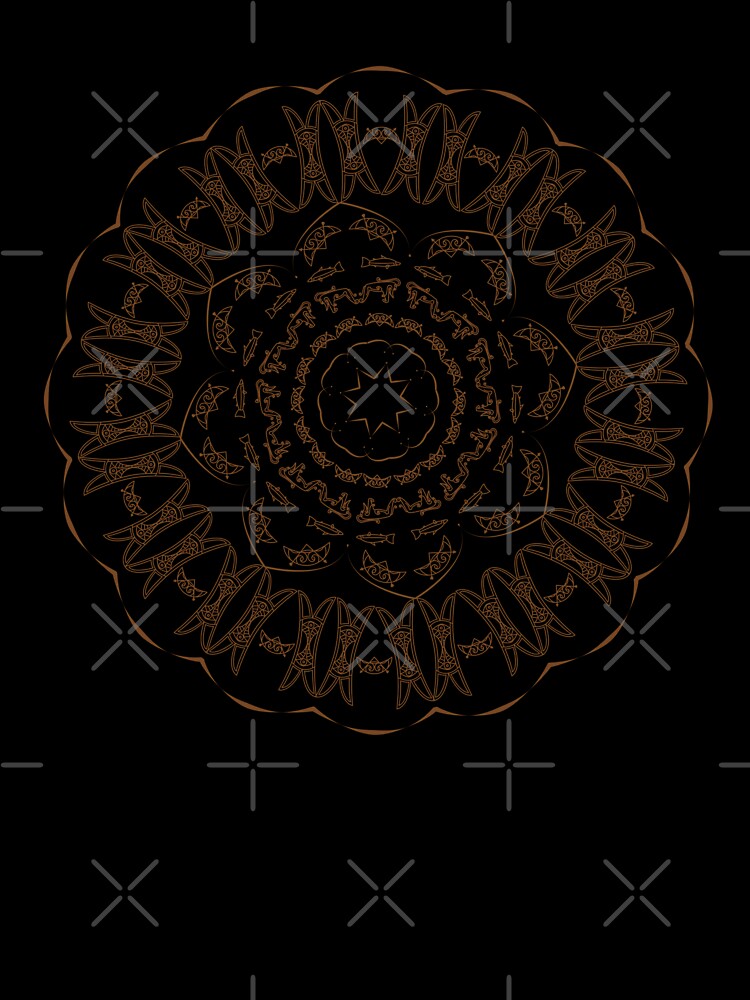 Thumbnail 7 of 7, Oversized T-Shirt, Pictish Symbol Inspired Mandala designed and sold by SiobhanFraser.