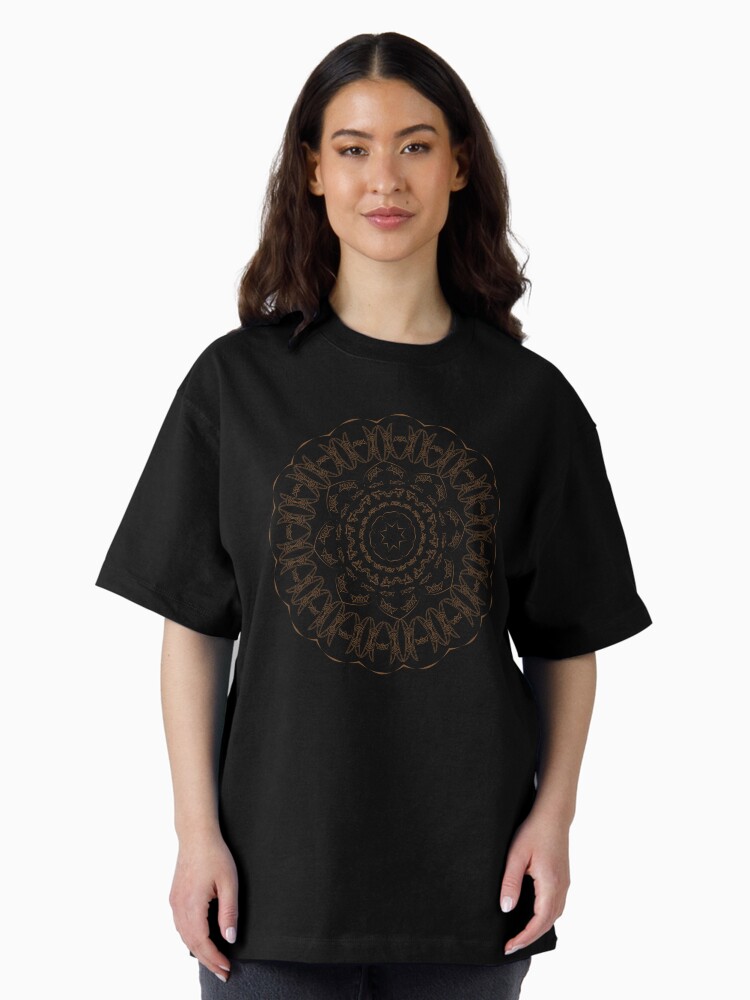 Thumbnail 2 of 7, Oversized T-Shirt, Pictish Symbol Inspired Mandala designed and sold by SiobhanFraser.