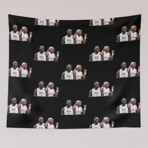 Item preview, Coco and Lebron Team USA Flag designed and sold by tessaaxx.