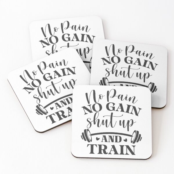 Item preview, Slogan "No Pain No Gain Shut Up and Train" designed and sold by nesxdan.